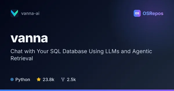 vanna: Turn Natural-Language Questions into SQL Insights