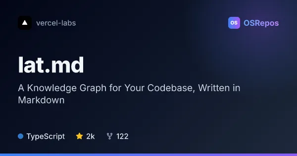 lat.md: A Knowledge Graph for Your Codebase, Written in Markdown