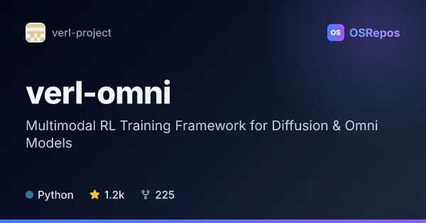 VeRL-Omni: Multimodal RL Training Framework for Diffusion & Omni Models