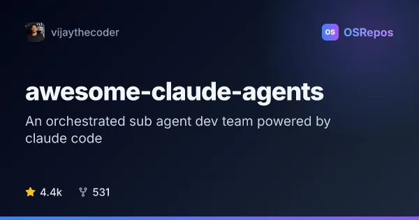 awesome-claude-agents: Coordinate Claude Code Development Agents