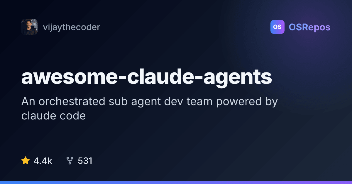 awesome-claude-agents: Coordinate Claude Code Development Agents