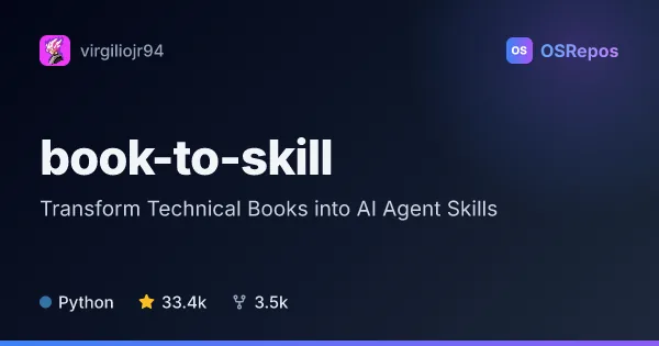 book-to-skill: Transform Technical Books into AI Agent Skills