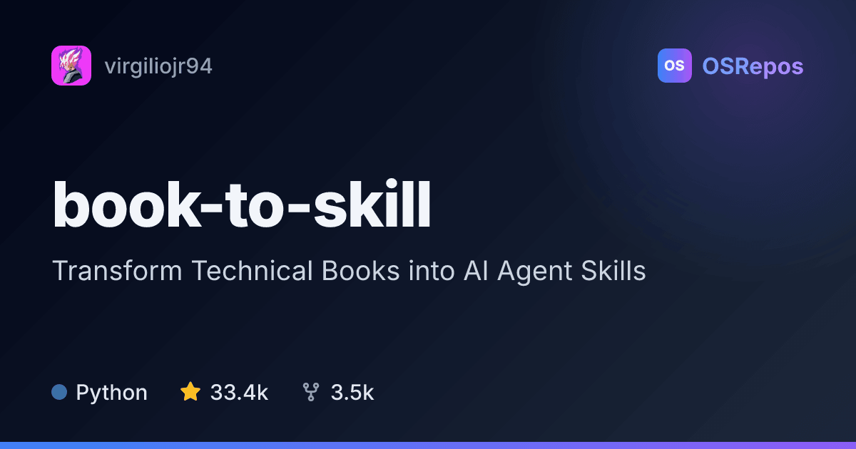 book-to-skill: Transform Technical Books into AI Agent Skills