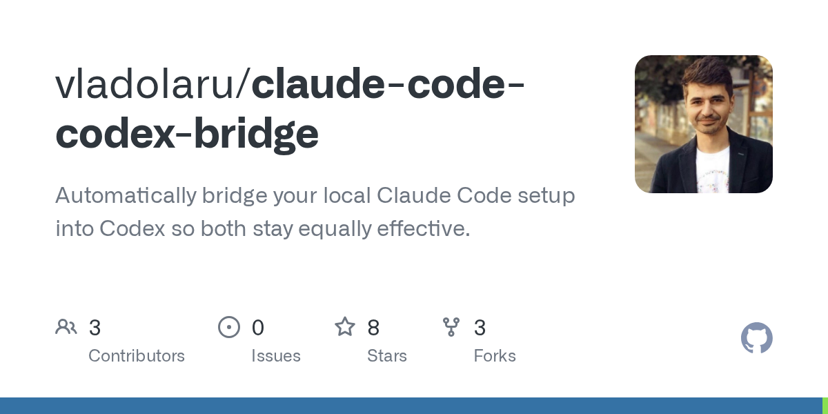 claude-code-codex-bridge: Sync Your Claude Code Setup with Codex