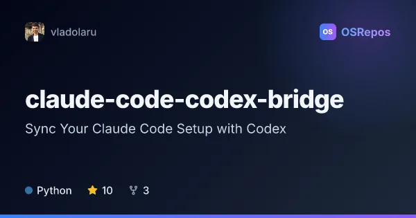 claude-code-codex-bridge: Sync Your Claude Code Setup with Codex