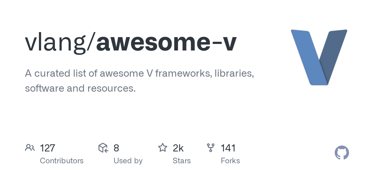 Awesome V: A Curated List of V Language Resources