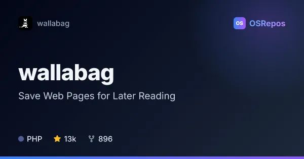 wallabag: Save Web Pages for Later Reading