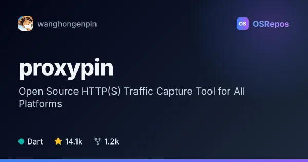 ProxyPin: Open Source HTTP(S) Traffic Capture Tool for All Platforms