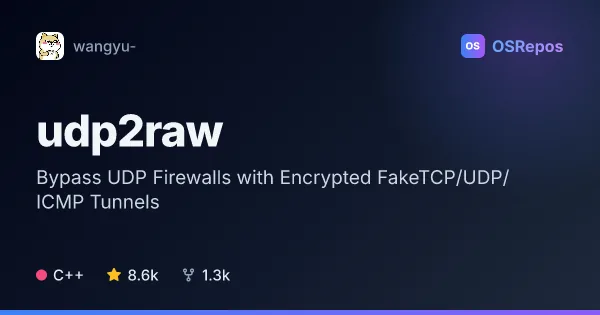 udp2raw: Tunnel UDP Traffic Through Raw Packets