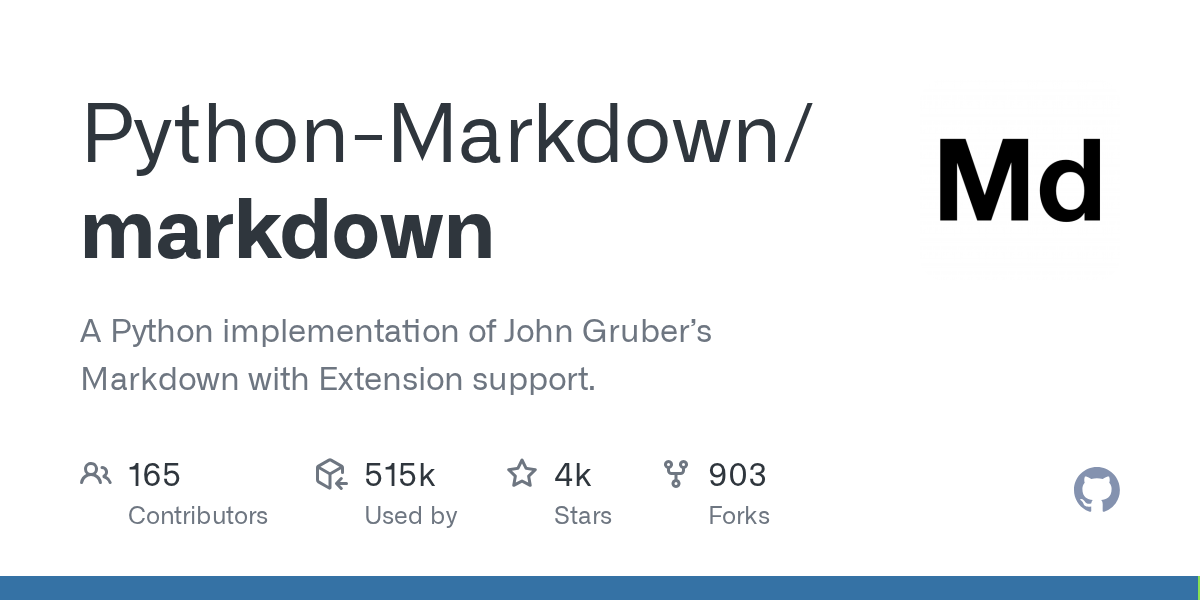 Python-Markdown: A Versatile Python Implementation for Markdown to HTML Conversion
