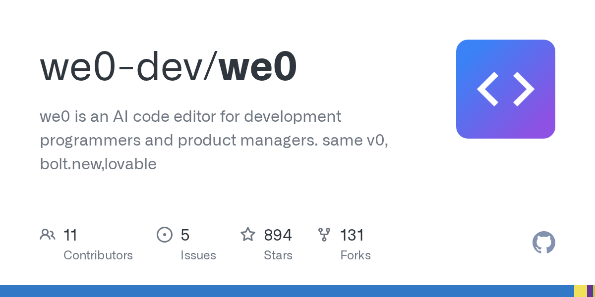 we0: An AI Code Editor for Developers and Product Managers