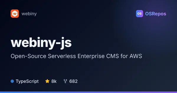 Webiny-js: Open-Source Serverless Enterprise CMS for AWS