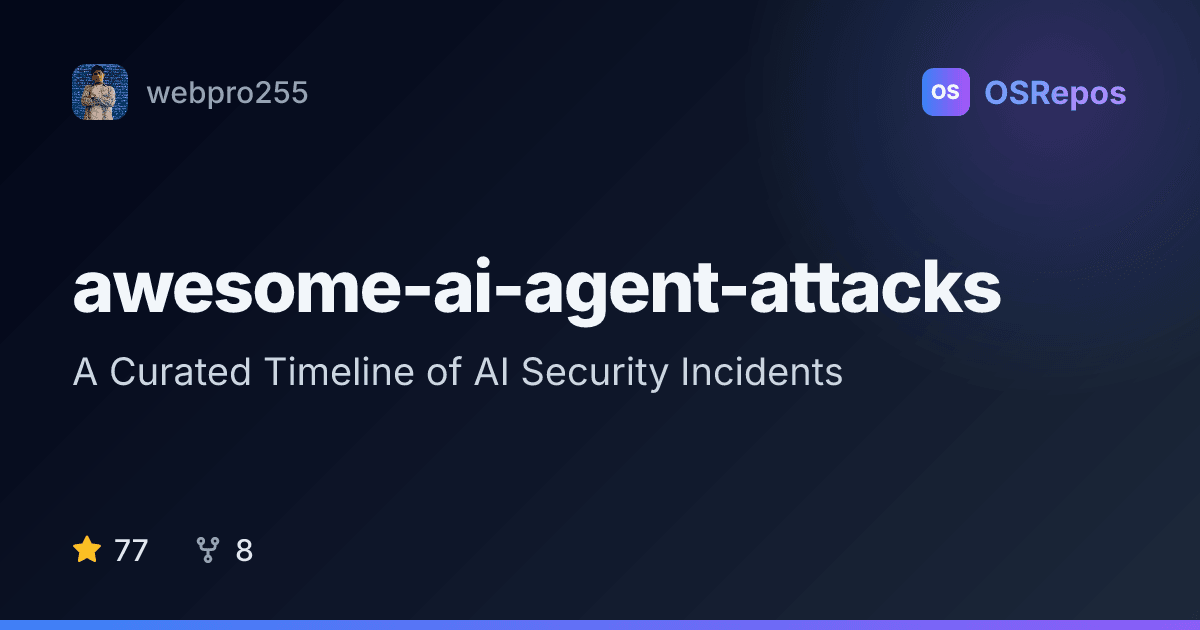 Awesome AI Agent Attacks: A Curated Timeline of AI Security Incidents