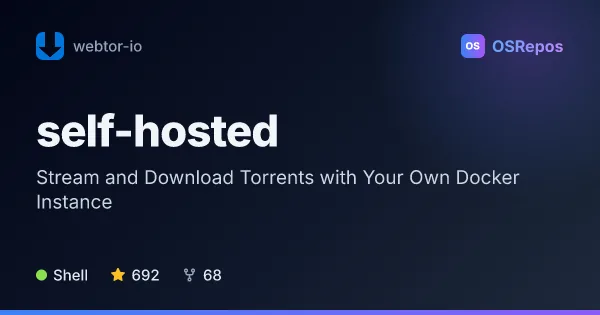 self-hosted: Stream and Download Torrent Content in Docker