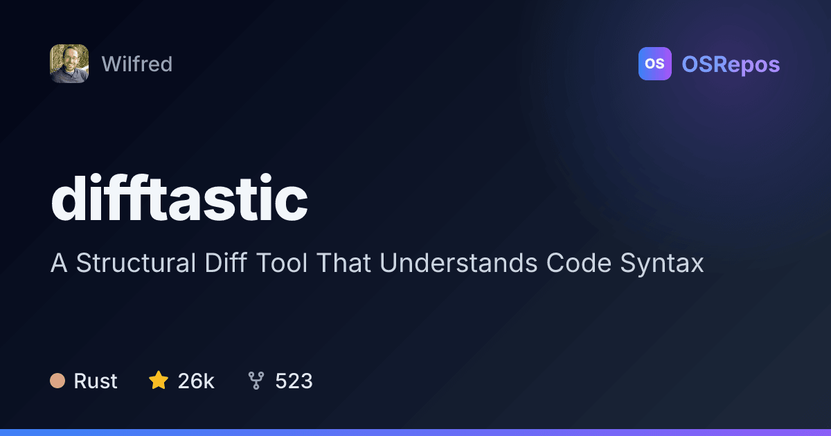 difftastic: Compare Code by Its Syntax