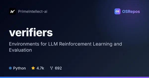 verifiers: Build Environments for LLM Training and Evaluation