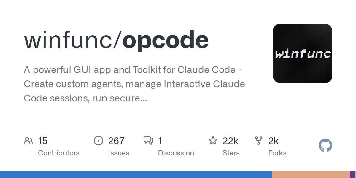 opcode: A Powerful GUI Toolkit for Claude Code AI Development