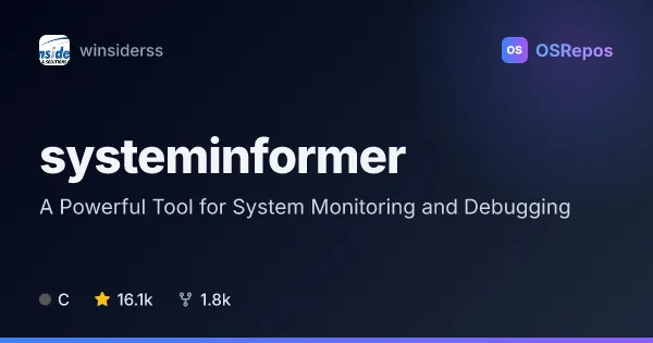systeminformer: Monitor Windows Activity and Debug Processes