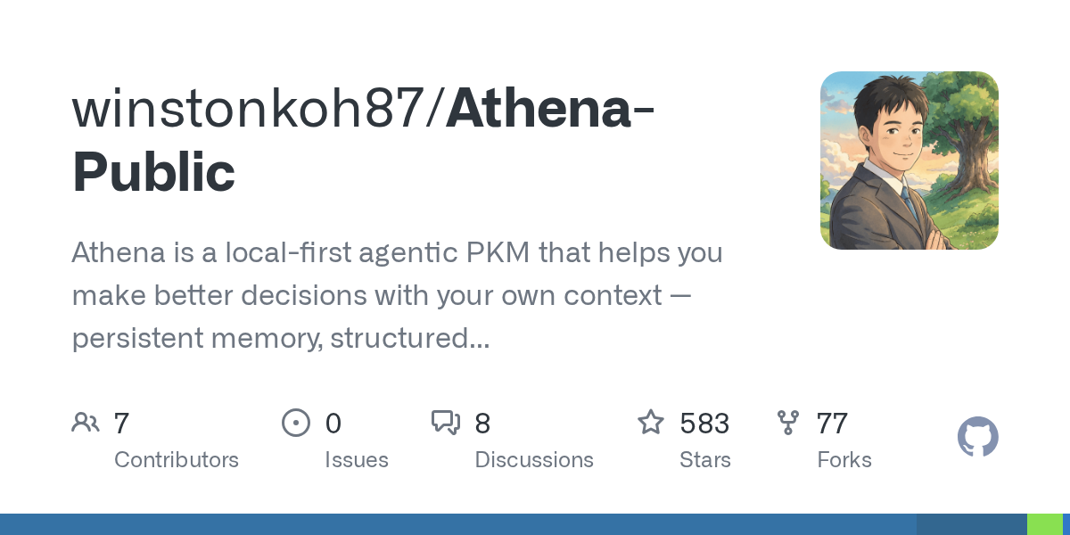 Athena-Public: Your Local-First Agentic PKM for Smarter AI Decisions
