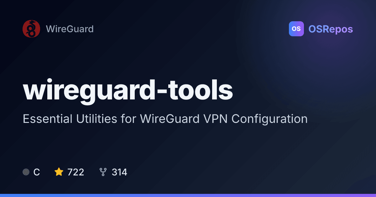 wireguard-tools: Configure WireGuard VPN Tunnels