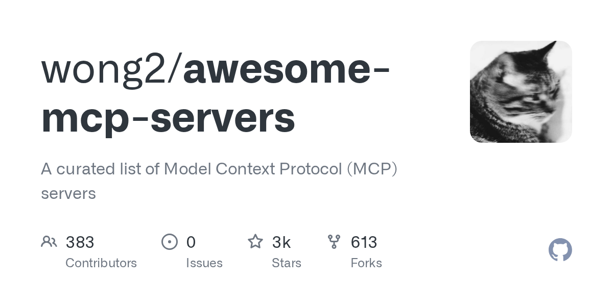 awesome-mcp-servers: A Curated List of Model Context Protocol Servers