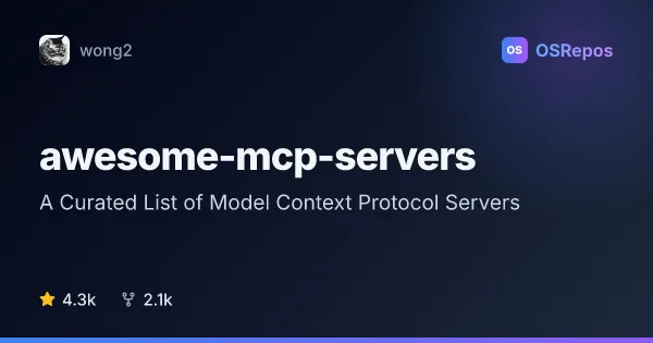 awesome-mcp-servers: Discover MCP Servers for AI Clients
