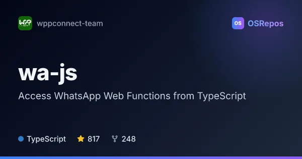 wa-js: Access WhatsApp Web Functions from TypeScript