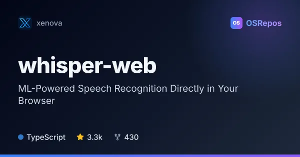 whisper-web: Transcribe Speech in Your Browser