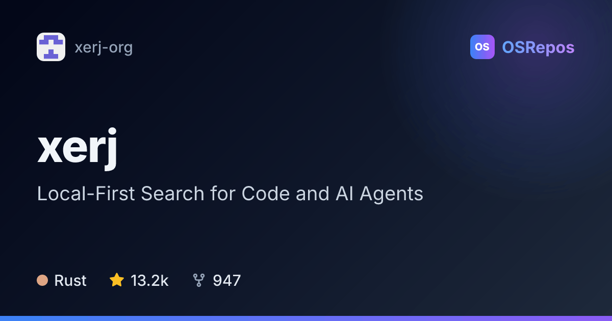 xerj: Local-First Search for Code and AI Agents