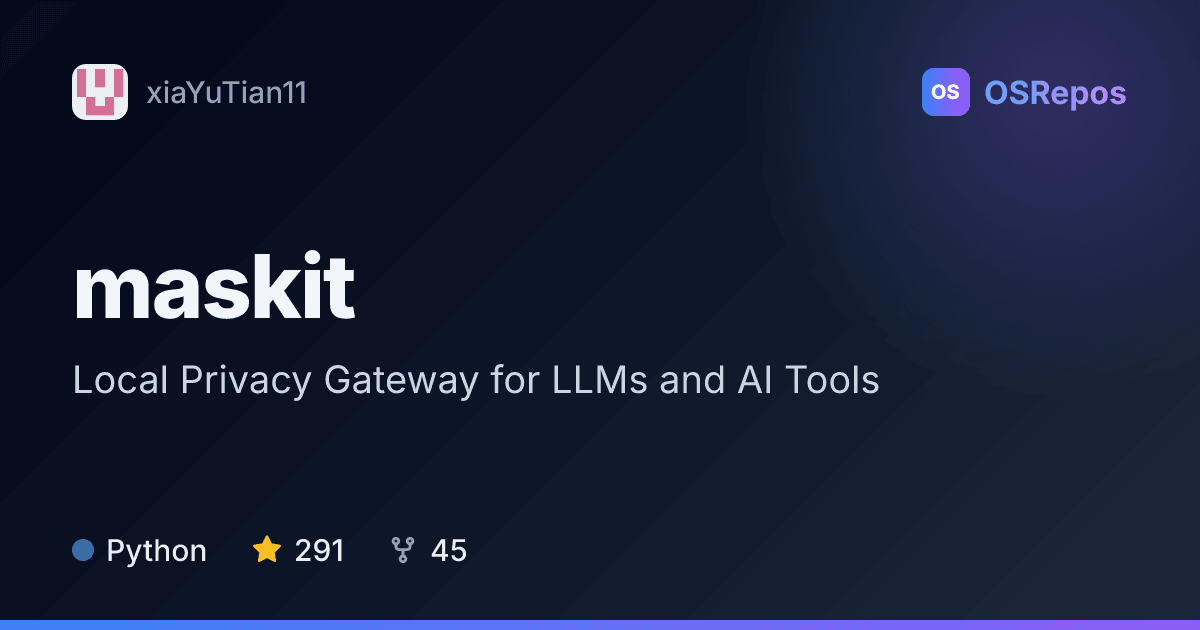 maskit: Locally Mask Sensitive Data Before AI Requests