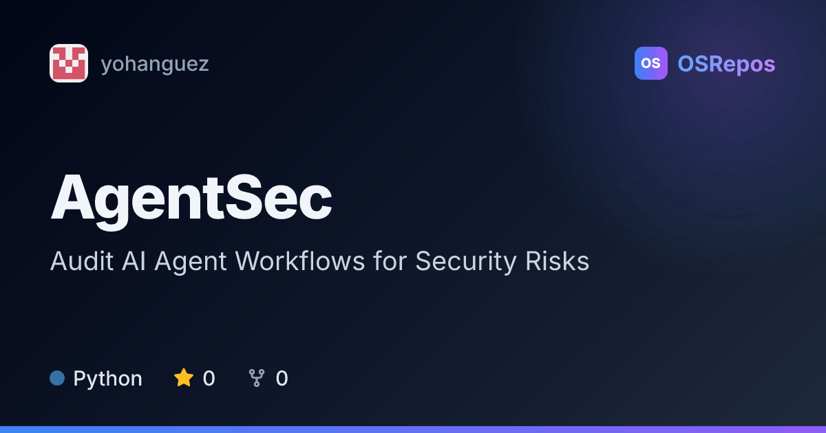 AgentSec: Audit AI Agent Workflows for Security Risks