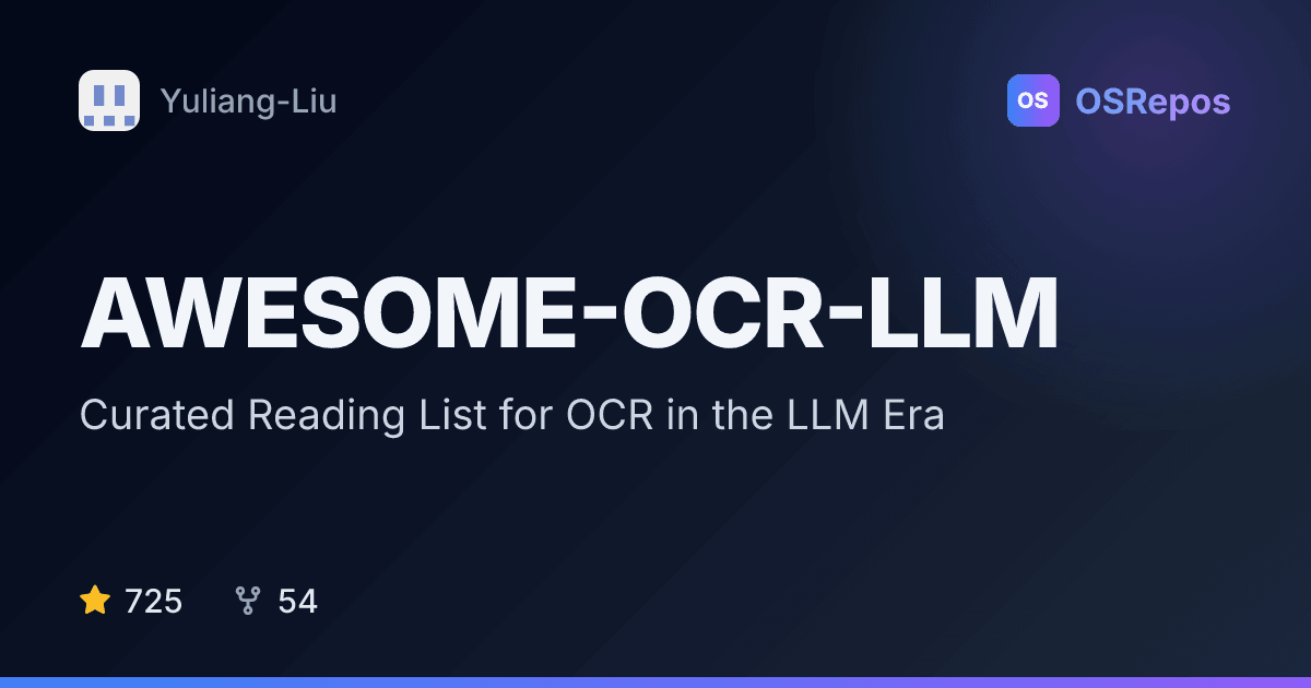 AWESOME-OCR-LLM: Track OCR Research in the LLM Era