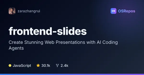 frontend-slides: Create HTML Presentations with a Coding Agent