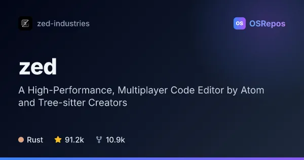 Zed: A High-Performance, Multiplayer Code Editor by Atom and Tree-sitter Creators