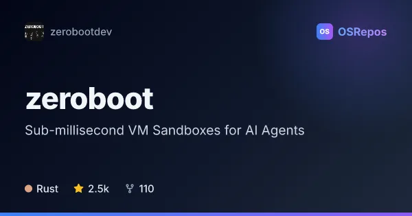 zeroboot: Create Fast VM Sandboxes for AI Agents