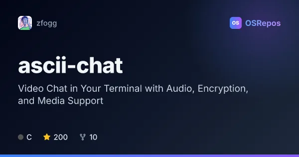 ascii-chat: Video Chat in Your Terminal