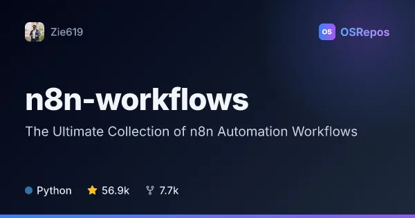 n8n-workflows: The Ultimate Collection of n8n Automation Workflows